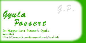 gyula possert business card